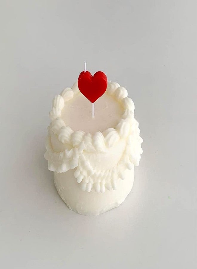 Aprildecember Heart Shaped Birthday Candles, Heart Cake Candles Cupcake Topper Candles - 5 Pcs - Image 4